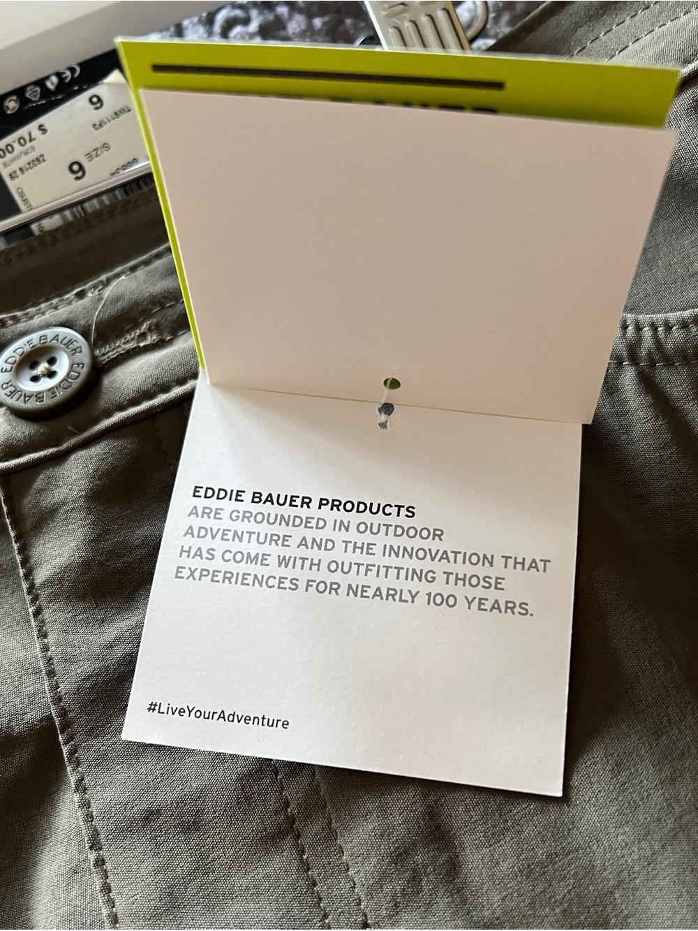 Eddie Bauer Slate Green WR Rainier Shorts - Sz 10 - Picture 7 of 7
